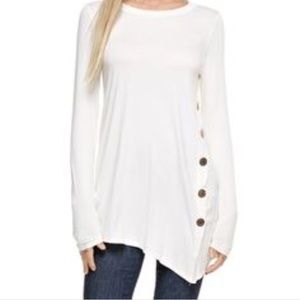 Reborn J Long Sleeve White Tunic